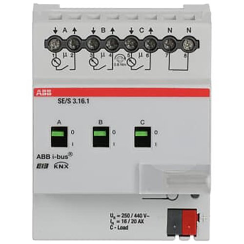 ABB Busch-Jaeger KNX energieaktor 3v 16/20A DIN-rail - 9paa00000236859 - 20087804
