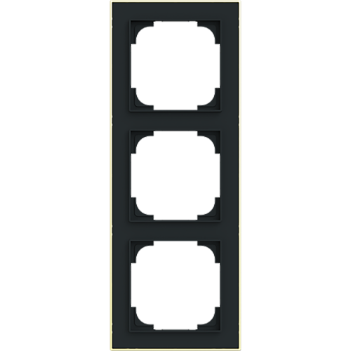 ABB Busch-Jaeger afdekraam 3v art-matzwart/goud - 9paa00000236948 - 20089751