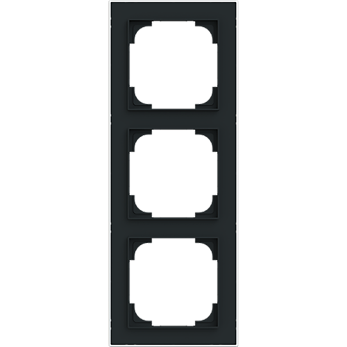 ABB Busch-Jaeger afdekraam 3v art-matzwart/chroom - 9paa00000236949 - 20089752