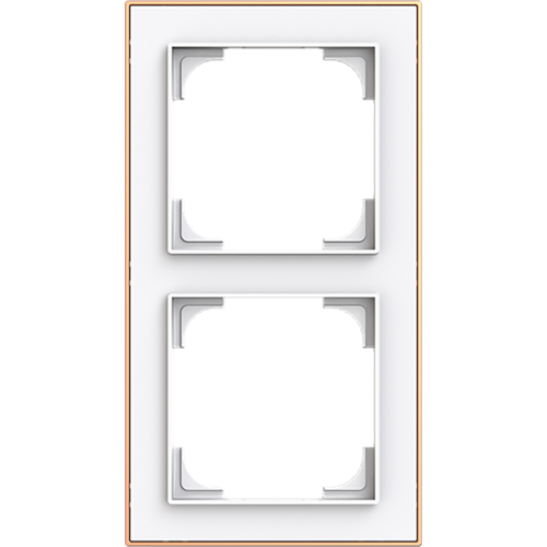 ABB Busch-Jaeger afdekraam 2v art-matwit/ros&eacute;goud - 9paa00000236950 - 20089747