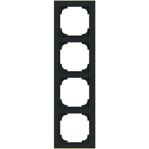 ABB Busch-Jaeger afdekraam 4v art-matzwart/goud - 9paa00000236953 - 20089754