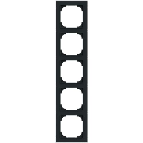 ABB Busch-Jaeger afdekraam 5v art-matzwart/chroom - 9paa00000236956 - 20089758