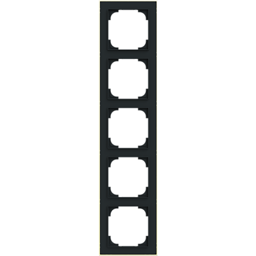 ABB Busch-Jaeger afdekraam 5v art-matzwart/goud - 9paa00000236957 - 20089757