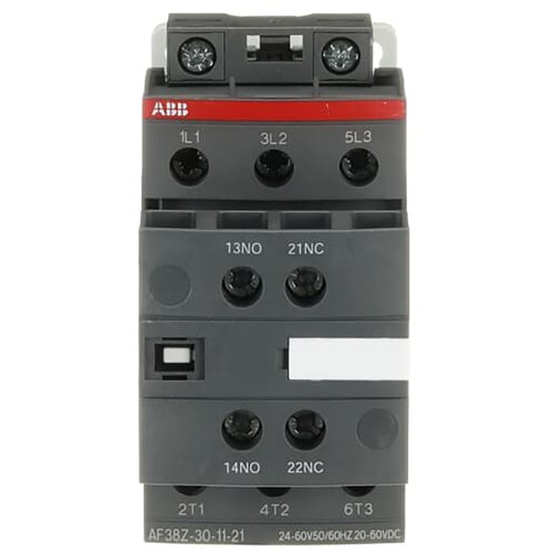ABB Componenten Contactor AF serie 38A (AC3), 3P, 1NO/1NC, 24-60Vac/20-60Vdc, low powe - 9paa00000240359 - 20196870