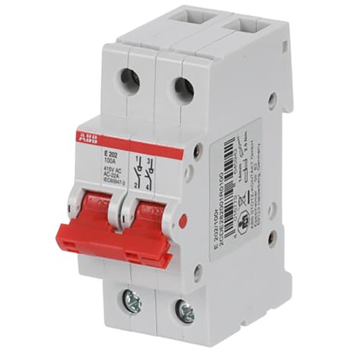 ABB Componenten Aan-Uit schakelaar, rood 2 polig, 100A - 9paa00000245967 - 20114125