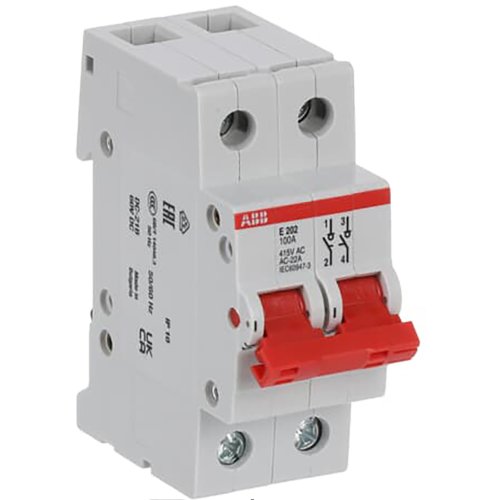 ABB Componenten Aan-Uit schakelaar, rood 2 polig, 100A - 9paa00000245968 - 20114125