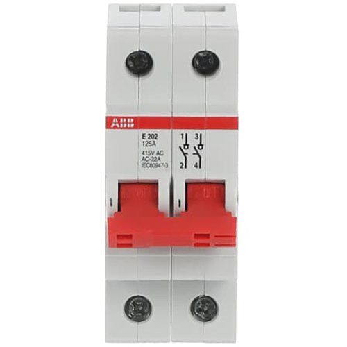 ABB Componenten Aan-Uit schakelaar, rood 2 polig, 125A - 9paa00000245969 - 20114126