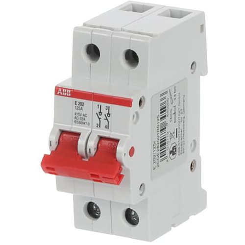 ABB Componenten Aan-Uit schakelaar, rood 2 polig, 125A - 9paa00000245970 - 20114126