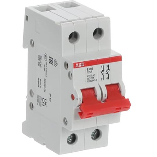 ABB Componenten Aan-Uit schakelaar, rood 2 polig, 125A - 9paa00000245971 - 20114126