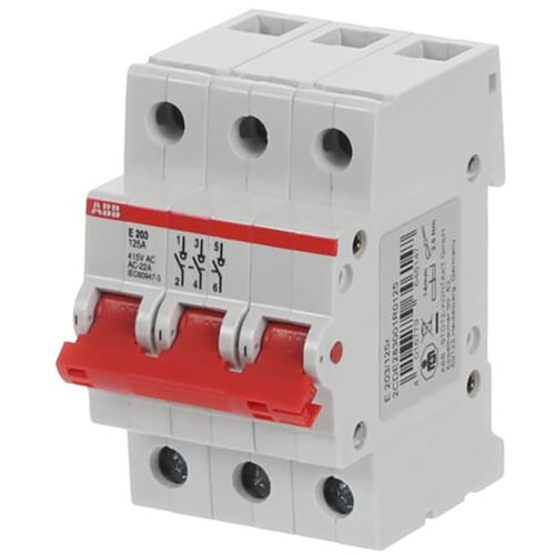 ABB Componenten Aan-Uit schakelaar, rood 3 polig, 125A - 9paa00000245973 - 20114133