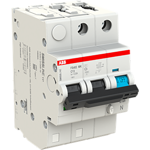 ABB Componenten Aardlekautomaat met overstroombeveiliging C Kar, 13A, 30mA, 6kA 2P - 9paa00000248364 - 20112988