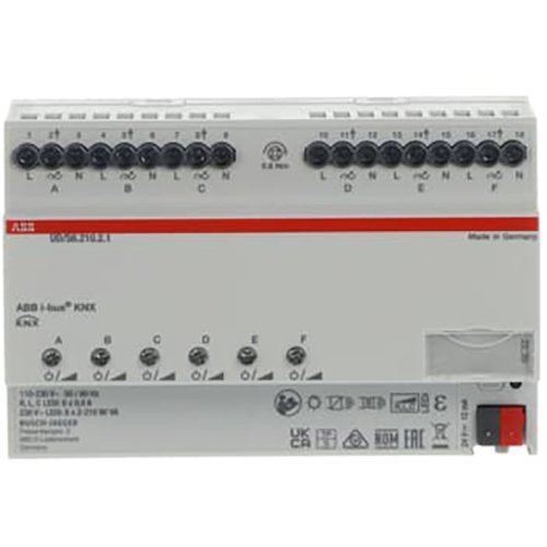 ABB Busch-Jaeger KNX LED Dimmer, 6-v, 210 W/VA, DINrail - 9paa00000252699 - 20090302