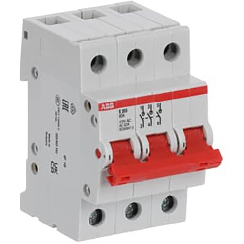 ABB Componenten Aan-Uit schakelaar, rood 3 polig, 80A - 9paa00000257319 - 20114131