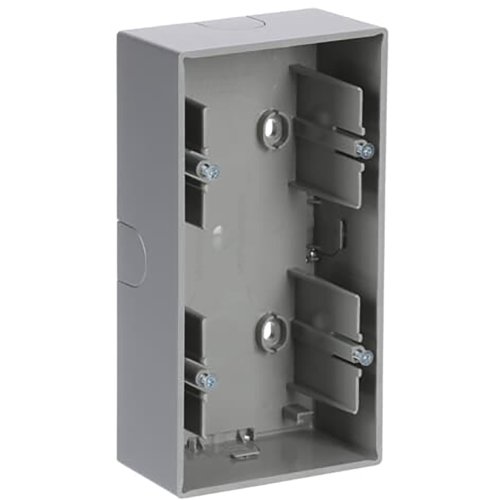 ABB Busch-Jaeger opbouwbak met bodem 2v f-aluzilver - 9paa00000257575 - 20089877