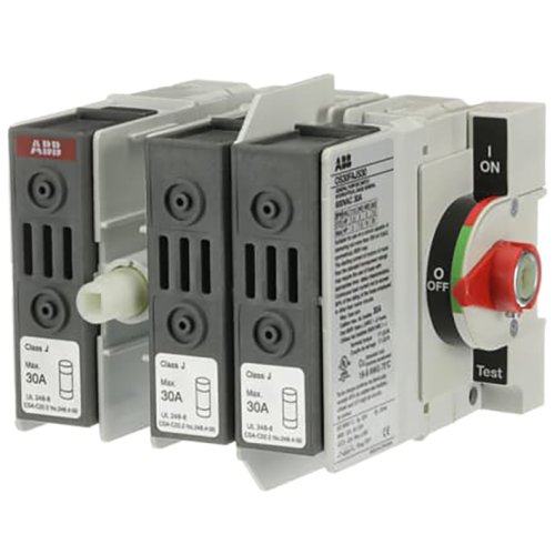 ABB Componenten Veilighedenlastscheider 30A, 3P, J zekering, zijkant bediending - 9paa00000259820 - 20096148