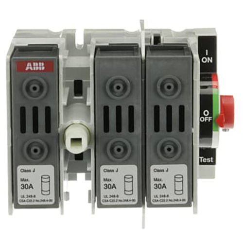ABB Componenten Veilighedenlastscheider 30A, 3P, J zekering, zijkant bediending - 9paa00000260018 - 20096148