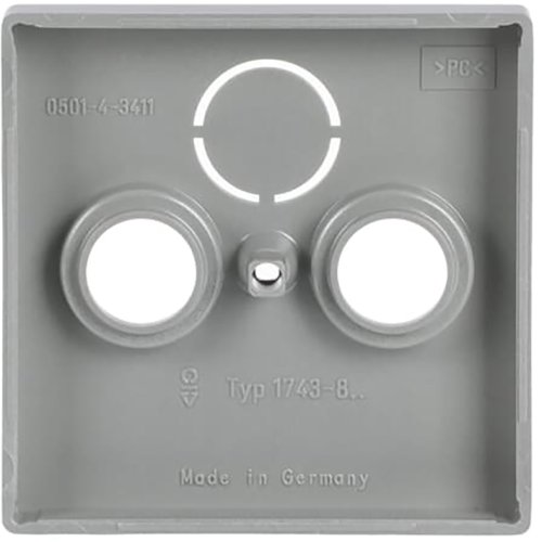 B&J centraalplaat cai alu/zilver 1743-83 - 9paa00000273467 - 3030126