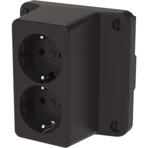 ABB Installatiedozen en -kasten Deksel zwart t.b.v. 3640 met 2-v WCD gerecycled kunststof - 9paa00000274045 - 20087345
