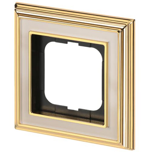 ABB Busch-Jaeger afdekraam 1v dynasty messing ivoor - 9paa00000277609 - 20089584