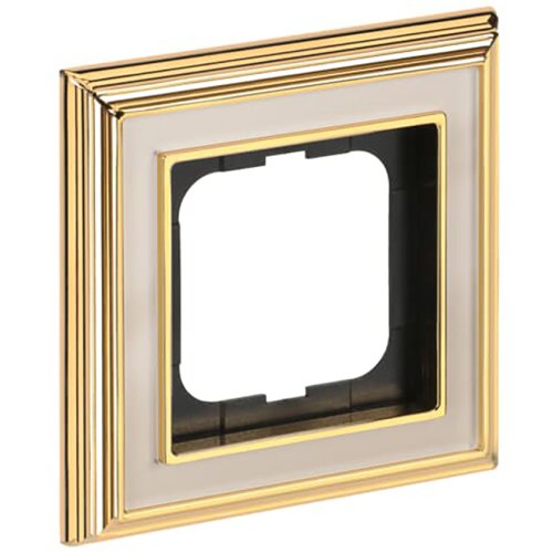 ABB Busch-Jaeger afdekraam 1v dynasty messing ivoor - 9paa00000277610 - 20089584