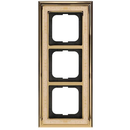 ABB Busch-Jaeger afdekraam 3v dynasty messing decor ivoor - 9paa00000277803 - 20089596