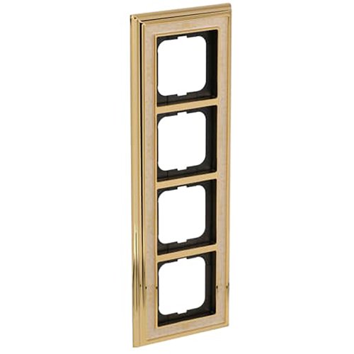 ABB Busch-Jaeger afdekraam 4v dynasty messing decor ivoor - 9paa00000277809 - 20089597
