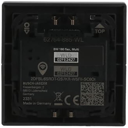 ABB Busch-Jaeger Busch-W&auml;chter&reg; 180 flex comfort multilens F-mat zwart Wireless - 9paa00000283210 - 20090342