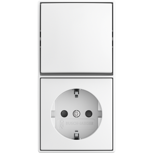 ABB Busch-Jaeger combinatie ra kv wis opb b-AP alpine wit - 9paa00000287126 - 20091223