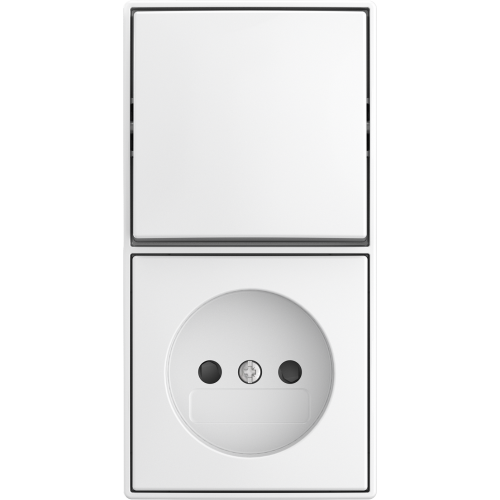ABB Busch-Jaeger combinatie kv wis opb b-AP alpine wit - 9paa00000287130 - 20091227