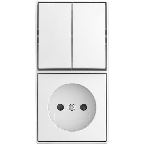 ABB Busch-Jaeger combinatie kv serie opb b-AP alpine wit - 9paa00000287132 - 20091229