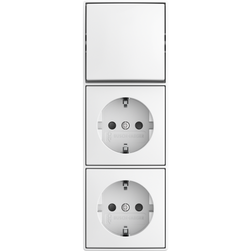 ABB Busch-Jaeger combinatie ra kv 3v wis opb b-AP alpine wit - 9paa00000287134 - 20091231