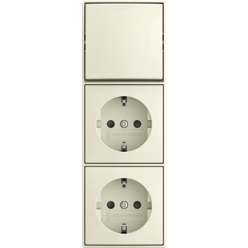 ABB Busch-Jaeger combinatie ra kv 3v wis opb b-AP wit - 9paa00000287135 - 20091232