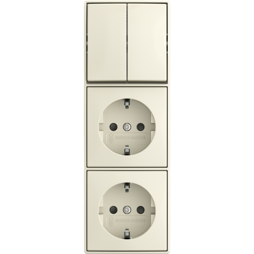 ABB Busch-Jaeger combinatie ra kv 3v serie opb b-AP wit - 9paa00000287137 - 20091234