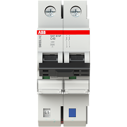 ABB Componenten Installatieautomaat 1 polig + NP, C kar.,40A, 10kA - 9paa00000289002 - 20113158