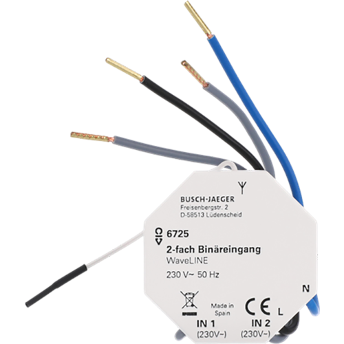 ABB Busch-Jaeger WaveLINE binaire ingang 2-v 230V - 9paa00000292318 - 20090897