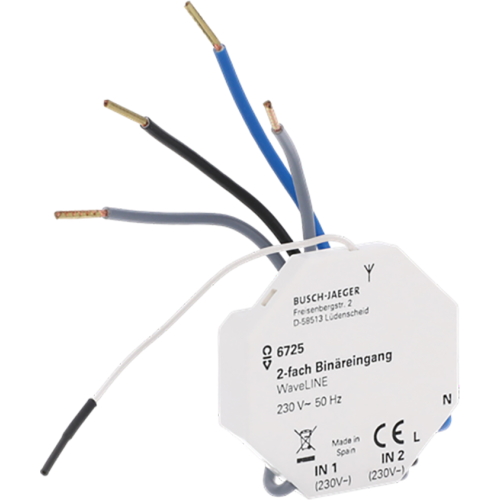ABB Busch-Jaeger WaveLINE binaire ingang 2-v 230V - 9paa00000292320 - 20090897