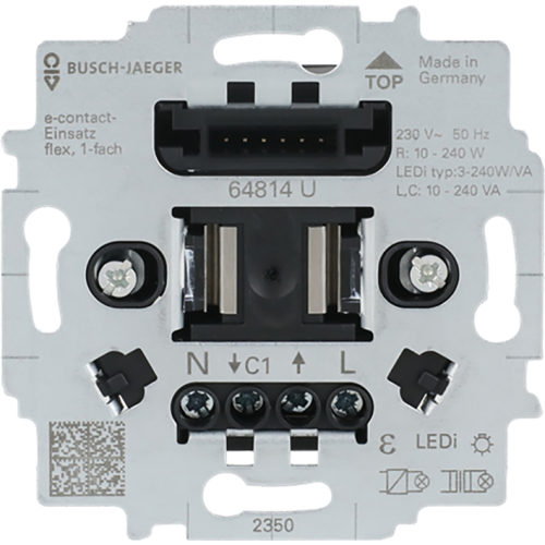 ABB Busch-Jaeger Busch-flexTronics&reg; e-contactsokkel 1-voudig - 9paa00000292323 - 20091039