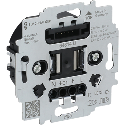ABB Busch-Jaeger Busch-flexTronics&reg; e-contactsokkel 1-voudig - 9paa00000292325 - 20091039