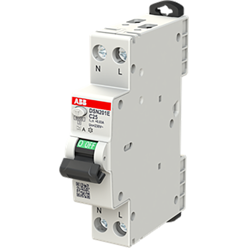 ABB Componenten Compacte aardlekautomaat 1P+N C-Kar. 25A, 30mA - 9paa00000294109 - 20125400