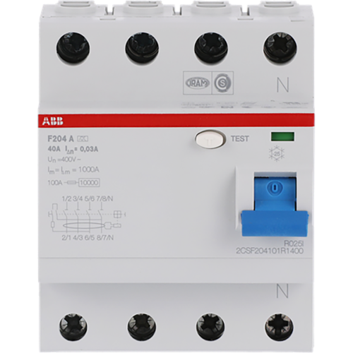 ABB Componenten Aardlekschakelaar 4p 40 A, 30mA - 9paa00000310763 - 20123992