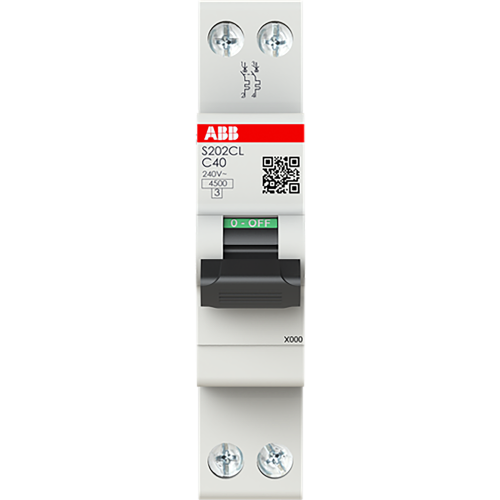 ABB Componenten S202CL-C40 Compacte S200C 2P 40A Curve C 4.5kA Compacte S200C 2P 40A C - 9paa00000317526 - 20196914