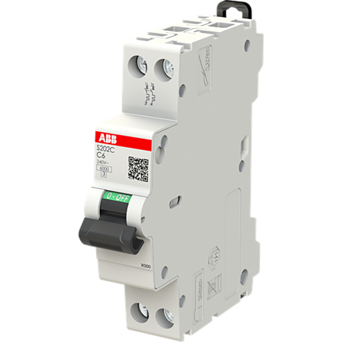 ABB Componenten Installatieautomaat - S200C 2P, 6A, C-kar, 6kA - 9paa00000317539 - 20125133