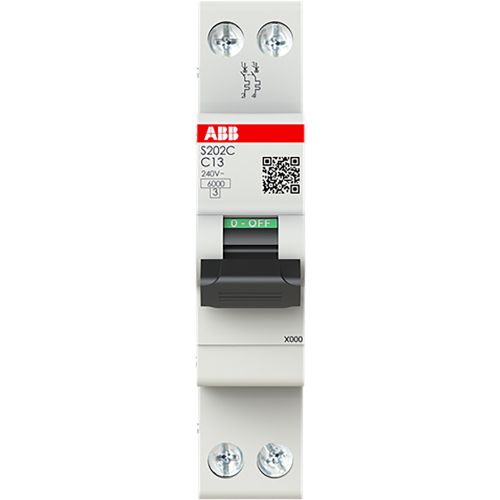 ABB Componenten MCB - 200C - 2P - 13 A - C - (230 V) 6 Ka - 9paa00000317550 - 20209824
