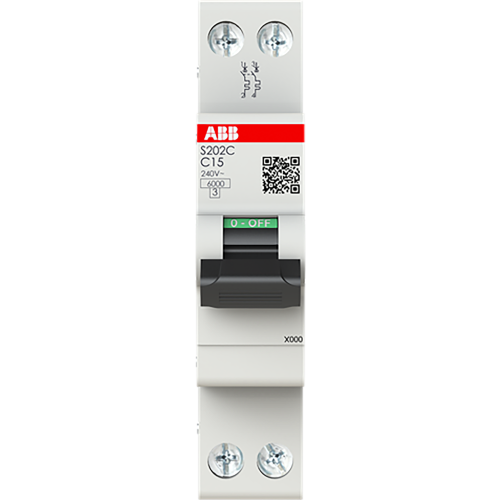 ABB Componenten MCB - 200C - 2P - 15 A - C - (230 V) 6 Ka - 9paa00000317556 - 20209826
