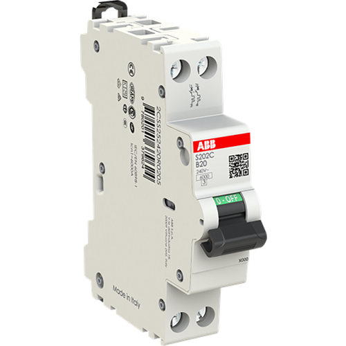 ABB Componenten Installatieautomaat- S200C 2P, 20A, B-kar, 6kA - 9paa00000317570 - 20125140