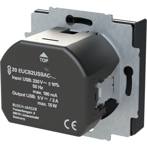 ABB Busch-Jaeger wcd ra kv + 1xUSB-A + 1xUSB-C voeding f-antraciet - 9paa00000317832 - 20089952