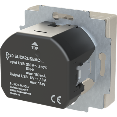 ABB Busch-Jaeger wcd ra kv + 1xUSB-A + 1xUSB-C voeding pure-RVS - 9paa00000317853 - 20089958