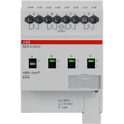 ABB Busch-Jaeger Schakel aktor, professioneel KNX 4 voudig, 16 ampere - 9paa00000319146 - 20087874