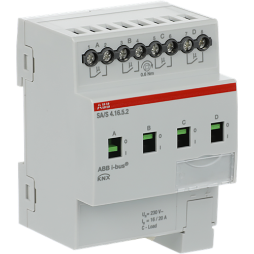 ABB Busch-Jaeger Schakel aktor, professioneel KNX 4 voudig, 16 ampere - 9paa00000319148 - 20087874