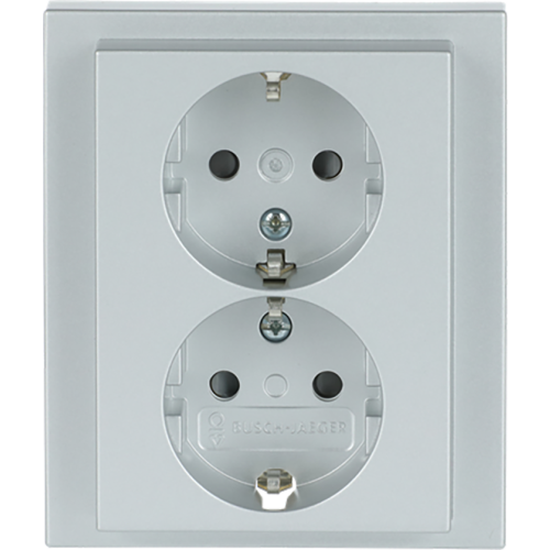 ABB Busch-Jaeger wcd ra dubbel kv inb f-aluzilver - 9paa00000322541 - 20091178